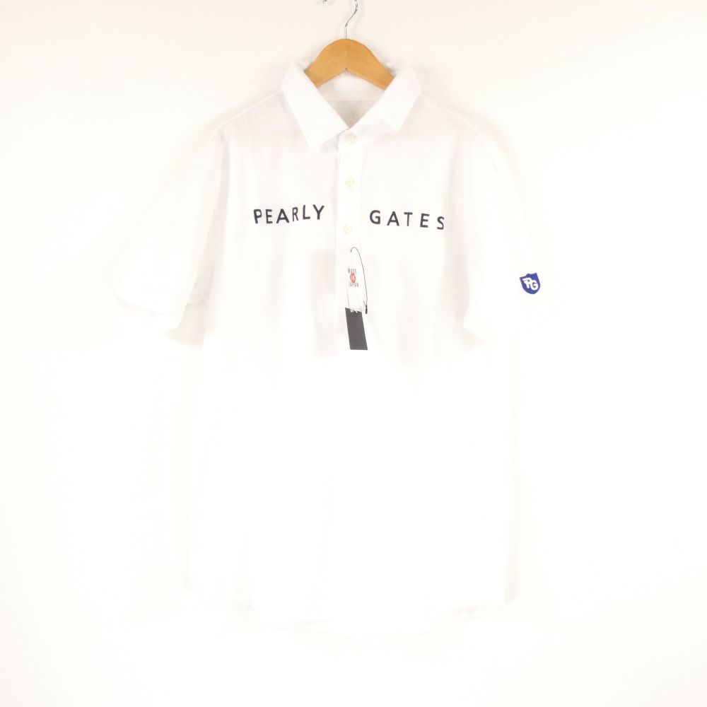 美品 PEARLY GATES パーリーゲイツ 053-1160413 ポロシャツ 5 コットン他 ゴルフウェア スポーツ 半袖 メンズ AY7505A90 【...