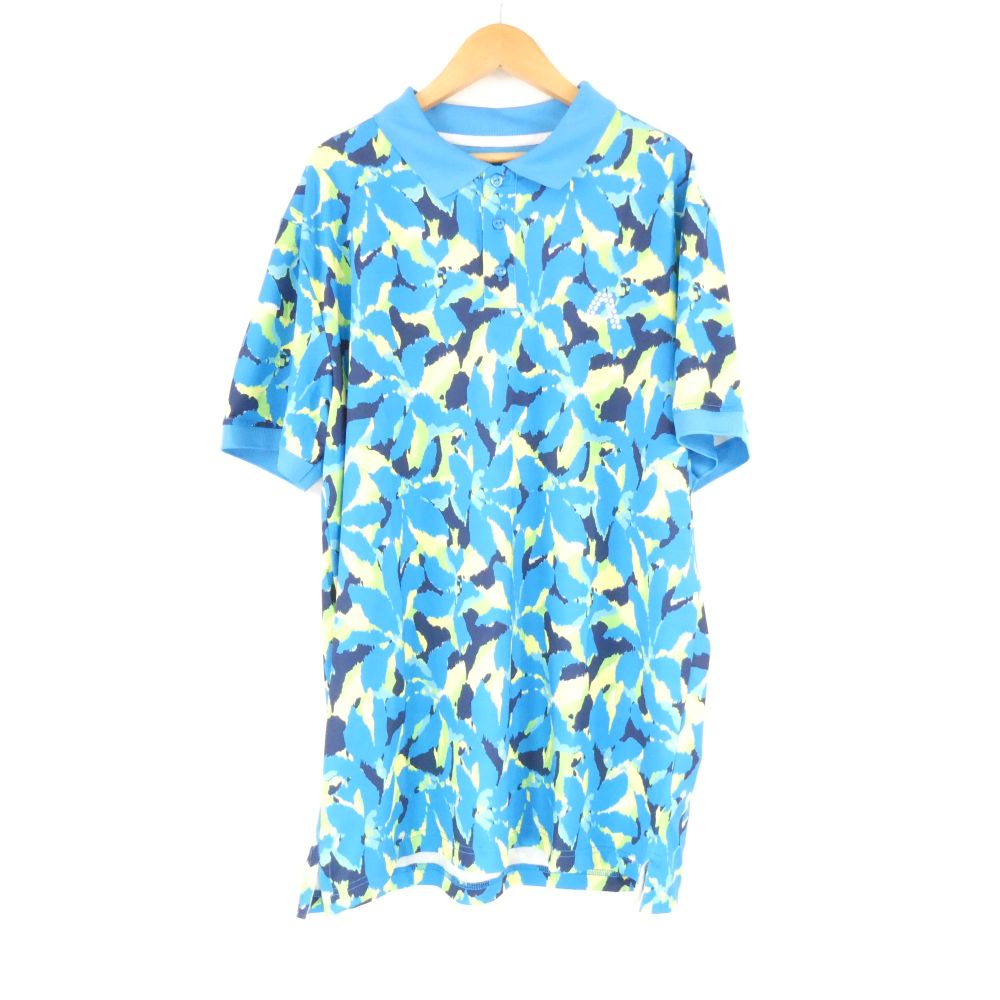 美品 ALBERTO Golf アルベルト ゴルフ KAI63012B ポロシャツ L ポリエステル他 ゴルフウェア スポーツ 半袖 メンズ AY7507A90...