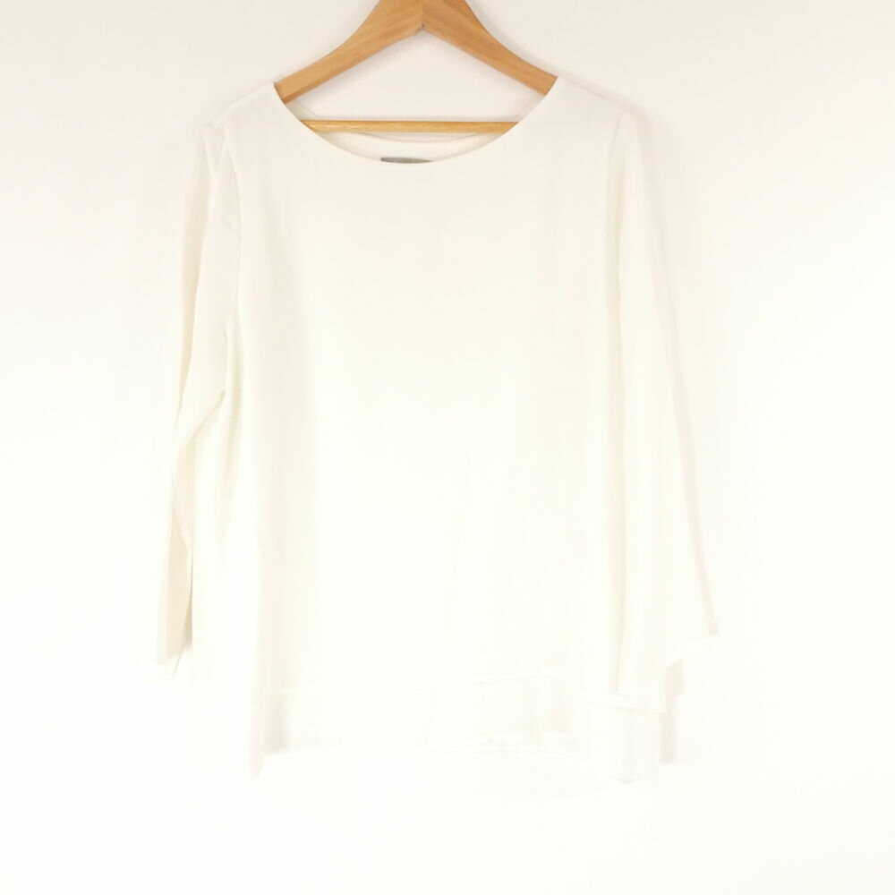 美品 theory luxe セオリー 9908216 Peal Twill Elida レイヤードブラウス 38 S相当 トリアセテート他 長袖 トップス レディース AO3116A24 【中古】