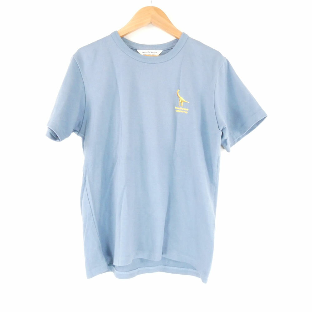 Rakuten - 美品 beautiful people ビューティフルピープル 半袖Tシャツ 170 コットン100％ 刺繍 キッズ 恐竜 ダイナソー メンズ AO3495A65 【中古】