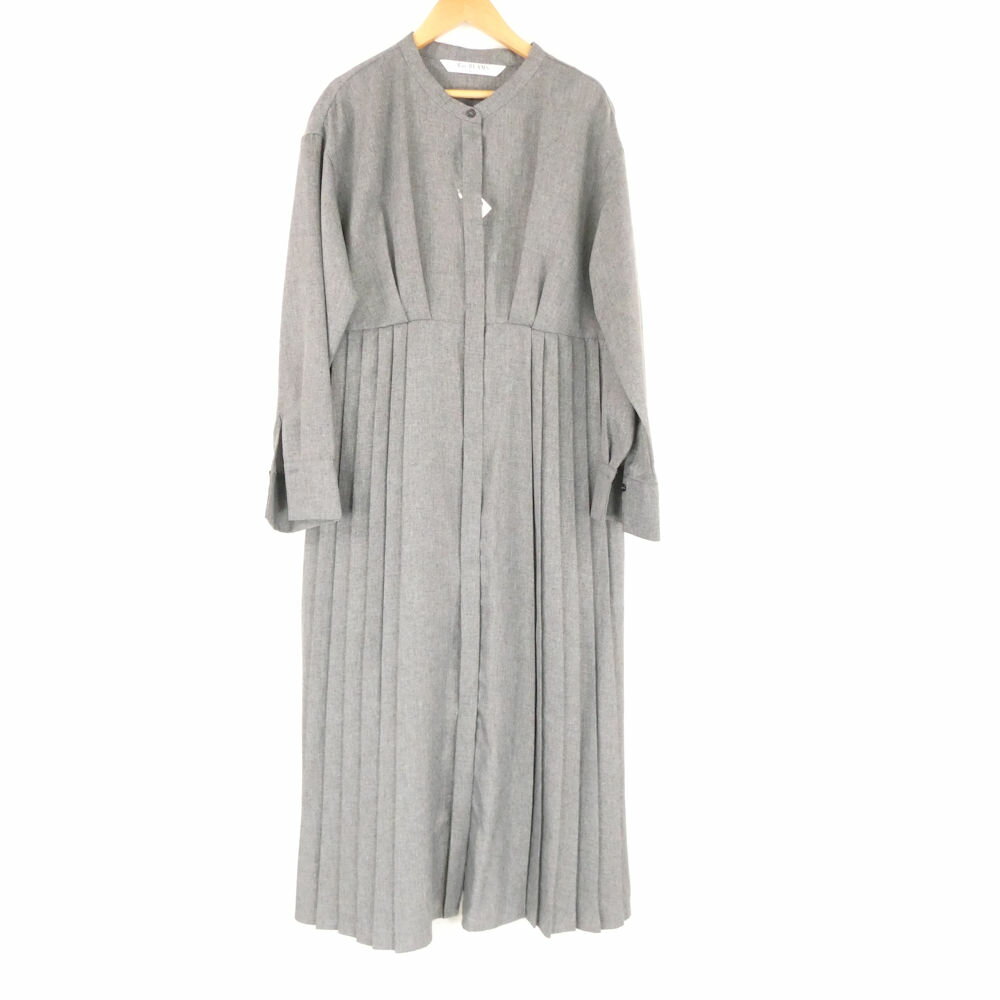 美品 Ray BEAMS ビームス 61-26-0189-111 ヘリンボーンプリーツキリカエ ワンピース FREE ポリエステル100％ ミモレ丈 長袖 レディース AY7593A45 【中古】