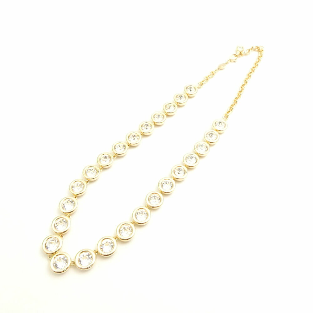 美品 SWAROVSKI スワロフスキー Imber Tennis ネックレス ラウンドカット ビジュー ストーン レディース AO3521 【中古】