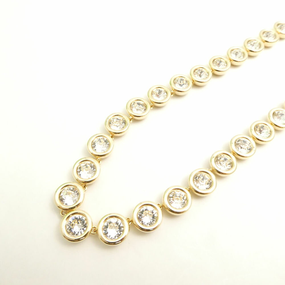 美品 SWAROVSKI スワロフスキー Imber Tennis ネックレス ラウンドカット ビジュー ストーン レディース AO3521 【中古】