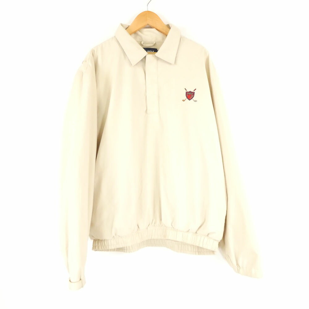 樂天商城 - POLO GOLF RALPH LAUREN ポロゴルフラルフローレン 襟付きハーフスナップウォームアップ プルオーバー S ポリエステル 長袖 古着 ジャケット ウィンドブレーカー メンズ AU3751A48 【中古】