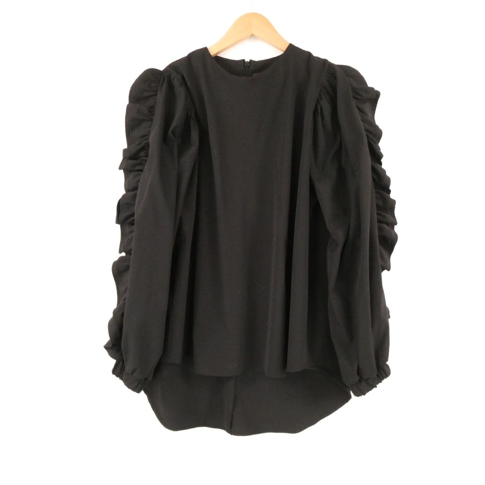 SECRET TROPHY シークレットトロフィー S221FB004 フリルブラウス 38 コットン ポリエステル 長袖 レディース AN2480A31 【中古】