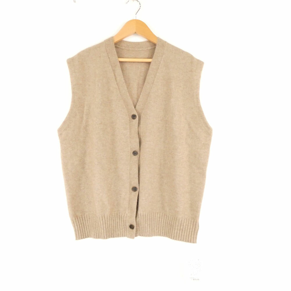 未使用 ETRE TOKYO エトレトウキョウ 1225511073-0 ニットベスト F ナイロン アンゴラ プレーンステッチVネック レディース AN2573A54 【中古】