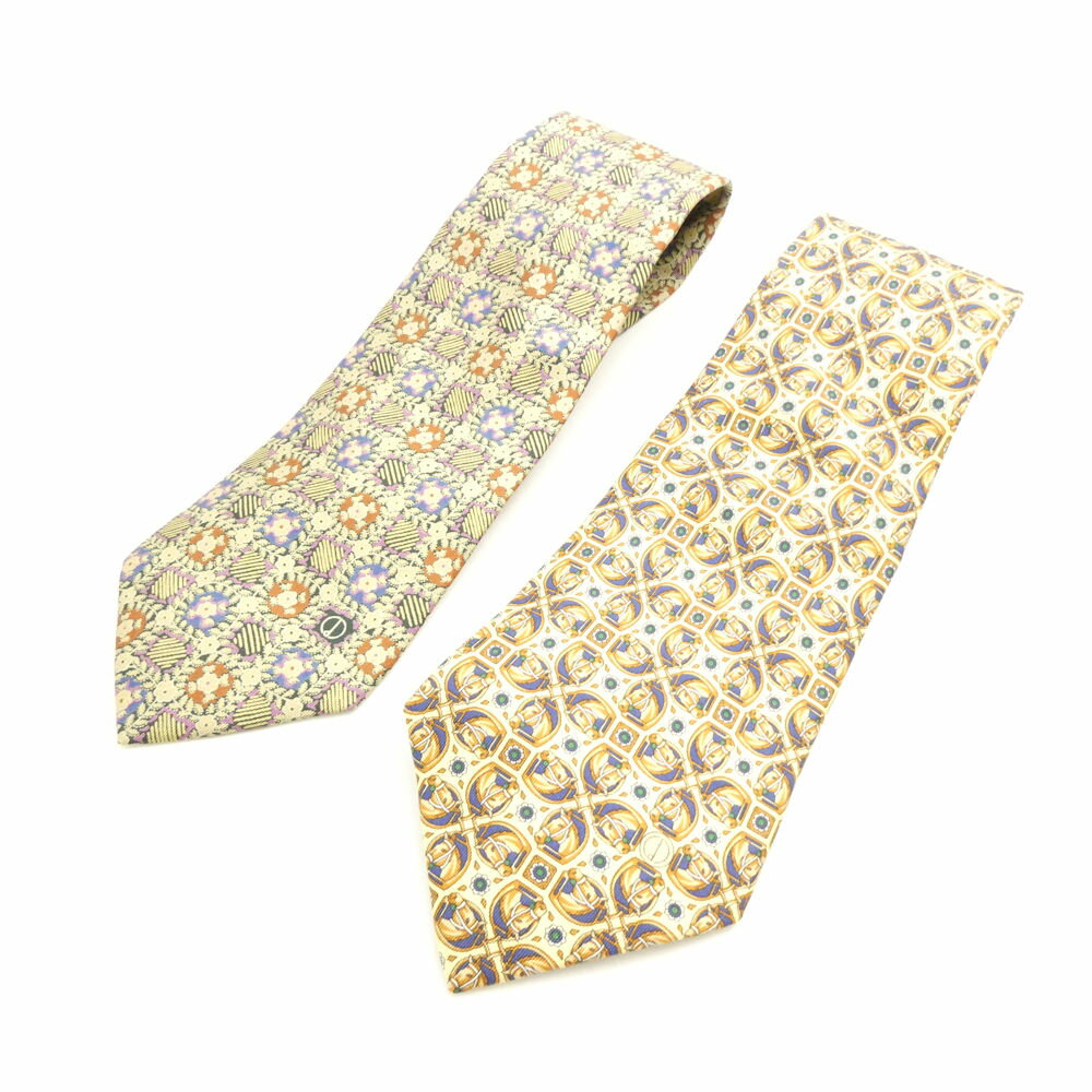 美品 dunhill ダンヒル ネクタイ 2点 シルク100％ 馬柄 メンズ AO3583 【中古】