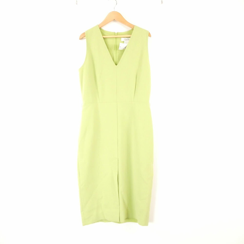 美品 MAXMARA マックスマーラ ワンピース 42 M-Lサイズ相当 ウール他 ノースリーブ ひざ下丈 白タグ レディース AY7801A50 【中古】