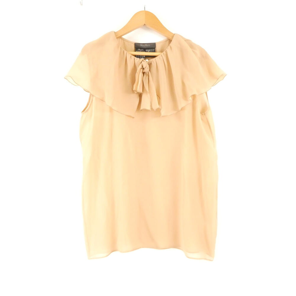 美品 MAXMARA マックスマーラ ピアノフォルテ ブラウス 38 Sサイズ相当 シルク100％ ノースリーブ レディース AY7804A50 【中古】