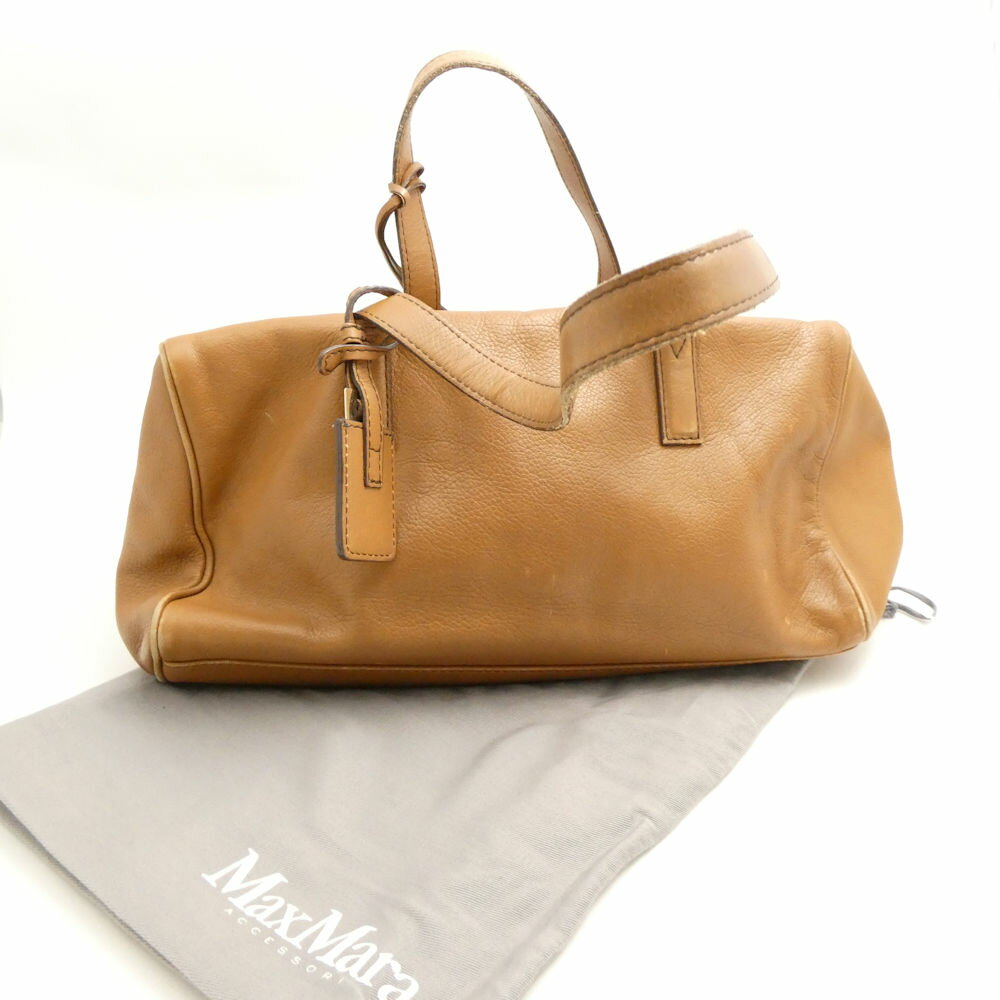 MAXMARA マックスマーラ ボストンバッグ キャメル 鞄 カバン レディース AN2621W2 【中古】