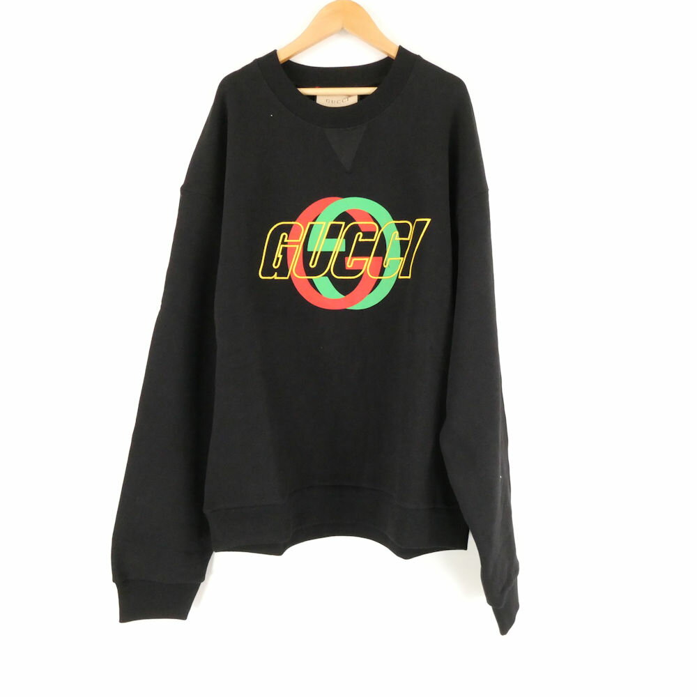 美品 GUCCI グッチ (768460 XJGA1 1162) クルーネックスウェット L コットン100％ 長袖 メンズ AY8022W1 【中古】