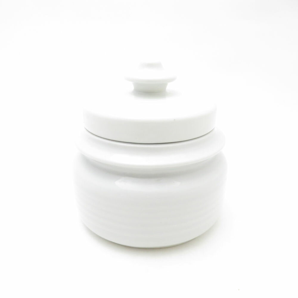 ARABIA アラビア Mahonki マホンキ シュガーポット 蓋付 砂糖 小物入れ 旧ロゴ 北欧 SC10115H2 【中古】