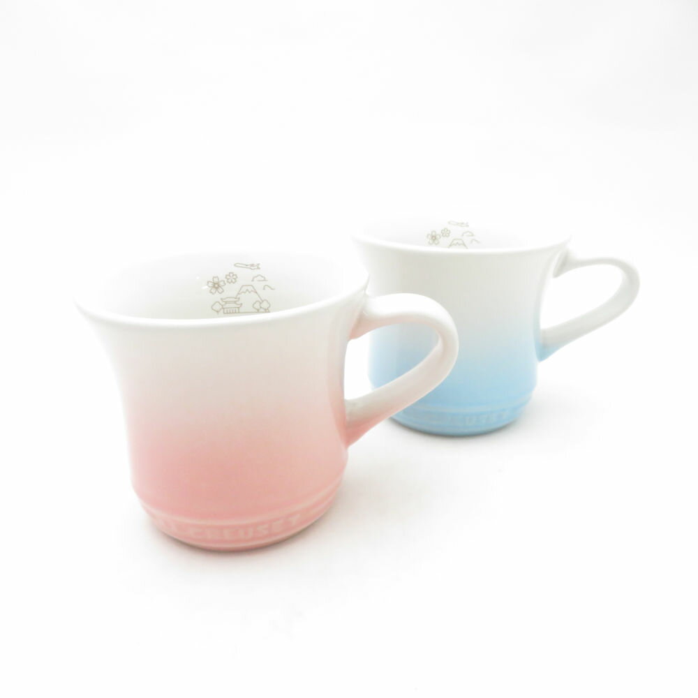 美品 Le Creuset ルクルーゼ 2020年 JALオリジナル マグカップ 2点 ストーンウェ ...