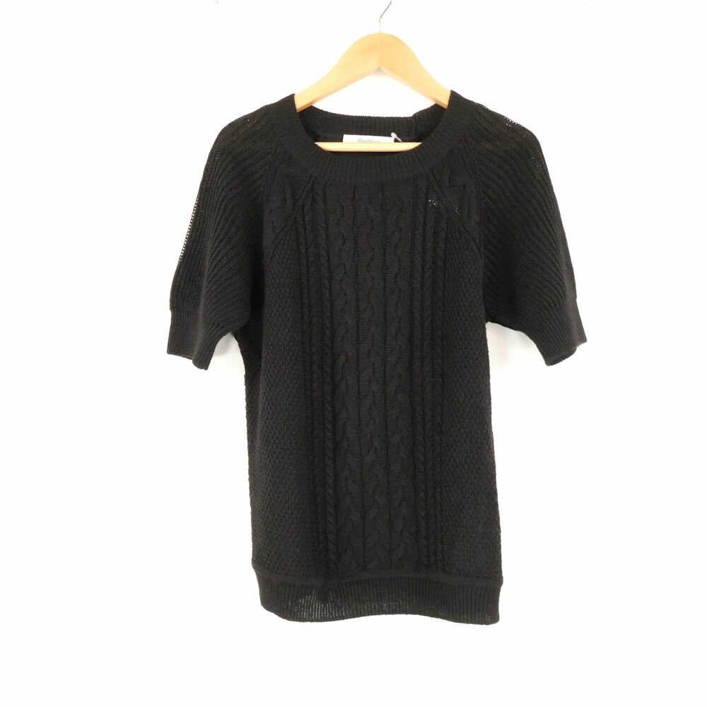 美品 MAXMARA マックスマーラ ニットセーター XS リネン100％ 半袖 レディース AM7622A19 【中古】