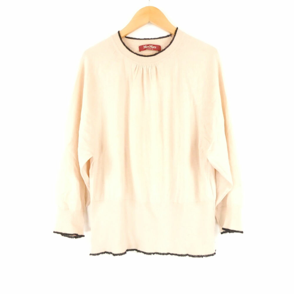 maxmaraSTUDIO マックスマーラ ニットトップス S シルク ウール 長袖 カットソー レディース AM7624A19 【中古】