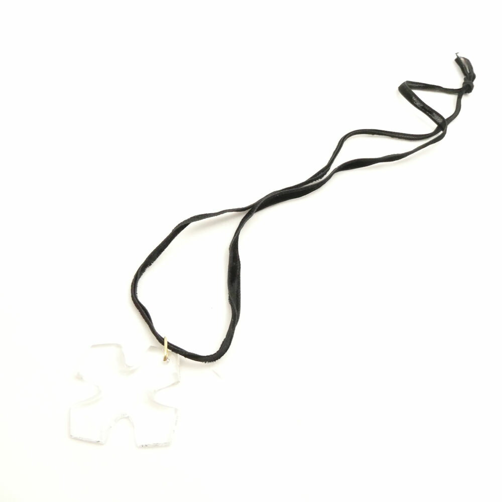 美品 Baccarat バカラ オクシタンクロス ペンダント 1点 ネックレス ガラス クリア レディース AD1189 ..