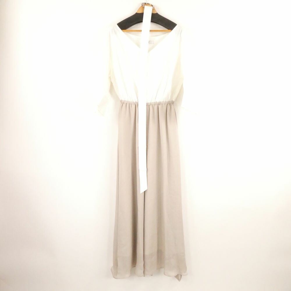 美品 Sheller シェリエ オールインワン 1点 F コットン他 七分袖 ベージュ パンツ レディース AD1285A32 【中古】