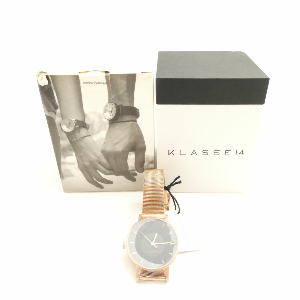 未使用 KLASSE14 クラスフォーティーン V016RG006W VOLARE 腕時計 1点 文字盤黒 レディース AM7821 【中古】