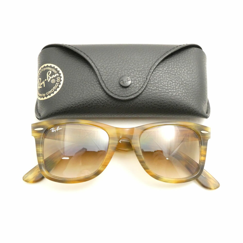 RayBan レイバン WAYFARER ウェイファーラー RB2140 1040/51 2N グラデーションレンズ サングラス 度なし 1点 50□22 プラスチックフレーム アイウェア 眼鏡 AU3746 【中古】