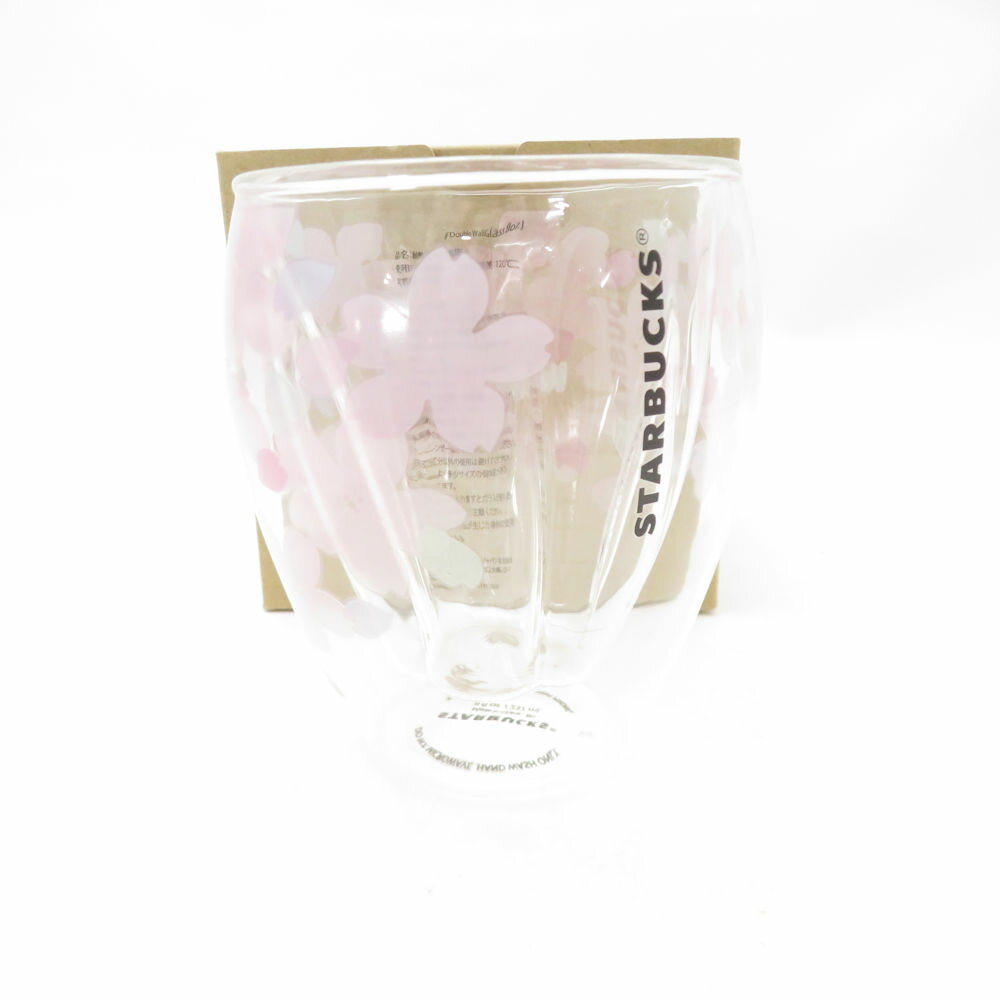 未使用 STARBUCKS スターバックス SAKURA2019 桜シェイプ ダブルウォールグラス 1点 237ml スタバ カップ コップ さくら サクラ SC9892B4 【中古】