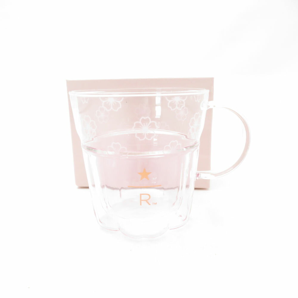 未使用 STARBUCKS スターバックス リザーブ サクラ2021 ダブルウォールグラス 1点 296ml 237ml スタバ カップ コップ さくら SC9893B4 【中古】
