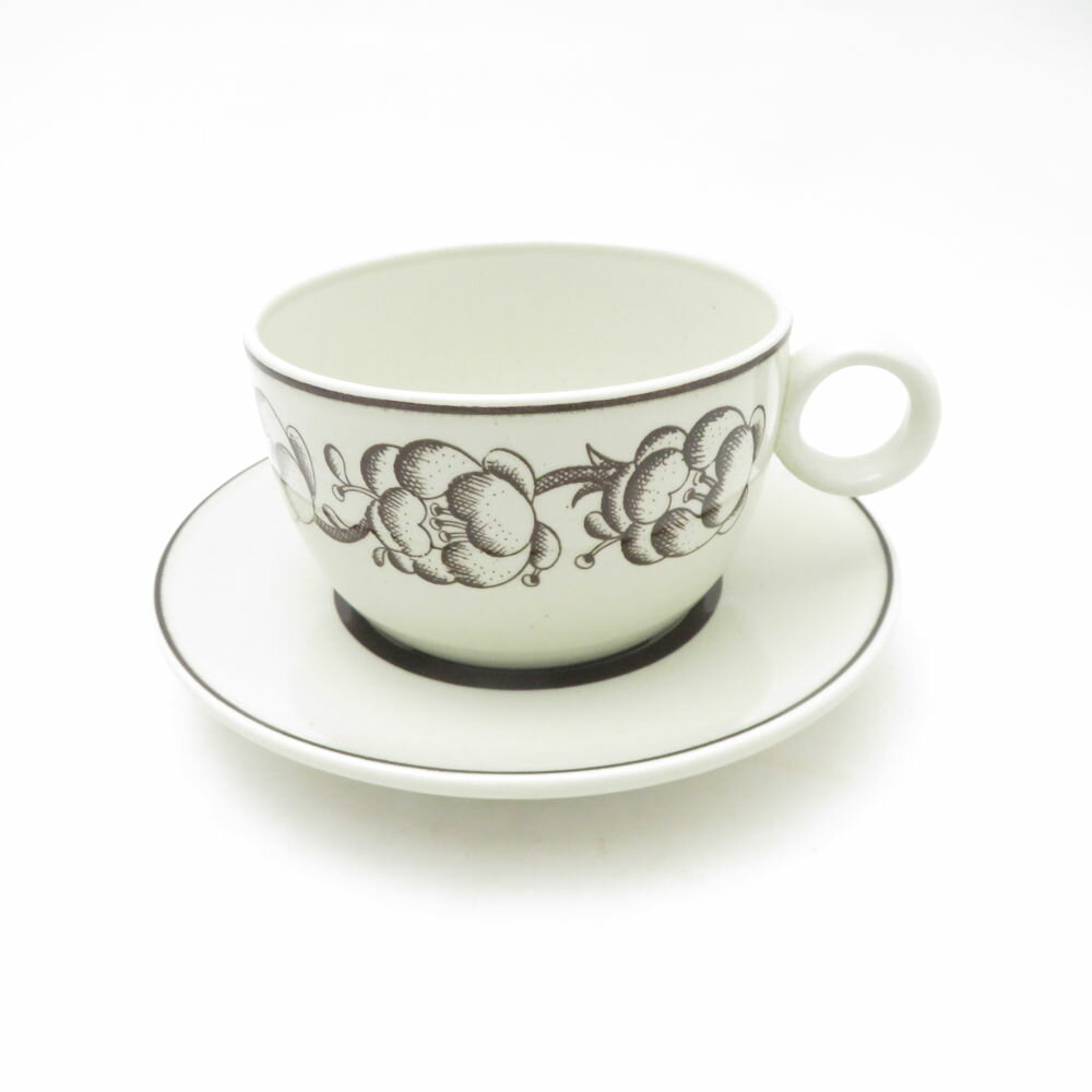 GUSTAVSBERG グスタフスベリ GARDEN ガーデン カップ＆ソーサー 1客 北欧 SM4908B1 【中古】