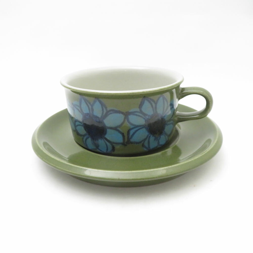 美品 ARABIA アラビア ヒルッカ リーサ アホラ HLA カップ＆ソーサー 1客 北欧 花柄 フラワー SM4909B1 【中古】