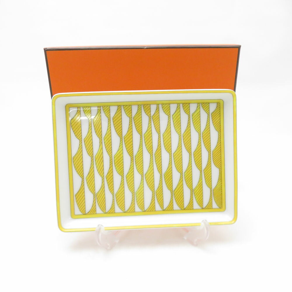 未使用 HERMES エルメス ソレイユ ドゥ エルメス 中皿 1枚 PM 16cmプレート 中皿 長方形 トレイ SM4913B1 【中古】