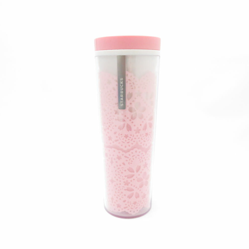 未使用 STARBUCKS スターバックス SAKURA 2018 桜 レース ステンレスタンブラー 1点 473ml スタバ マイボトル SU13300F2 【中古】