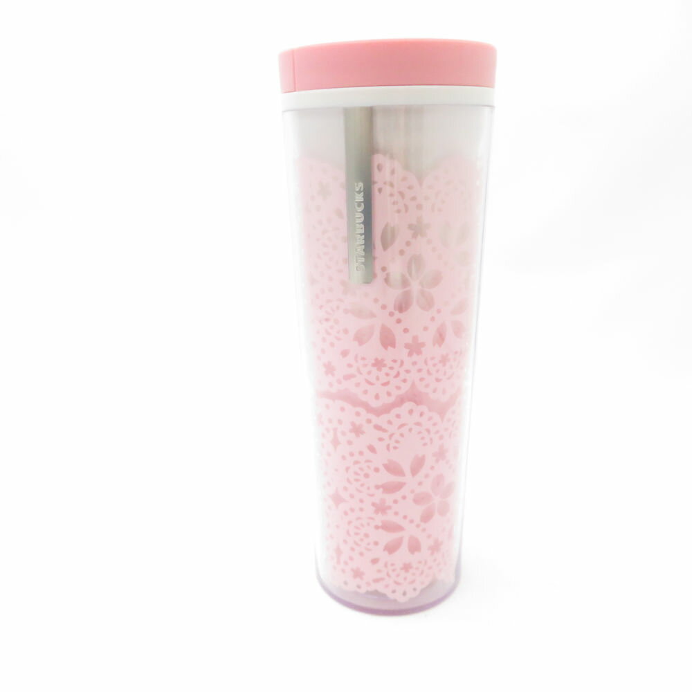 未使用 STARBUCKS スターバックス SAKURA 2018 桜 レース ステンレスタンブラー 1点 473ml スタバ マイボトル SU13301F2 【中古】