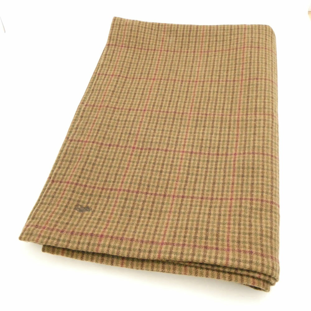 【新品】レア RALPH LAUREN ウールハーフブランケット レッド Polo ベア ストライプド ハーフ ブランケット | RALPH LAUREN HOME