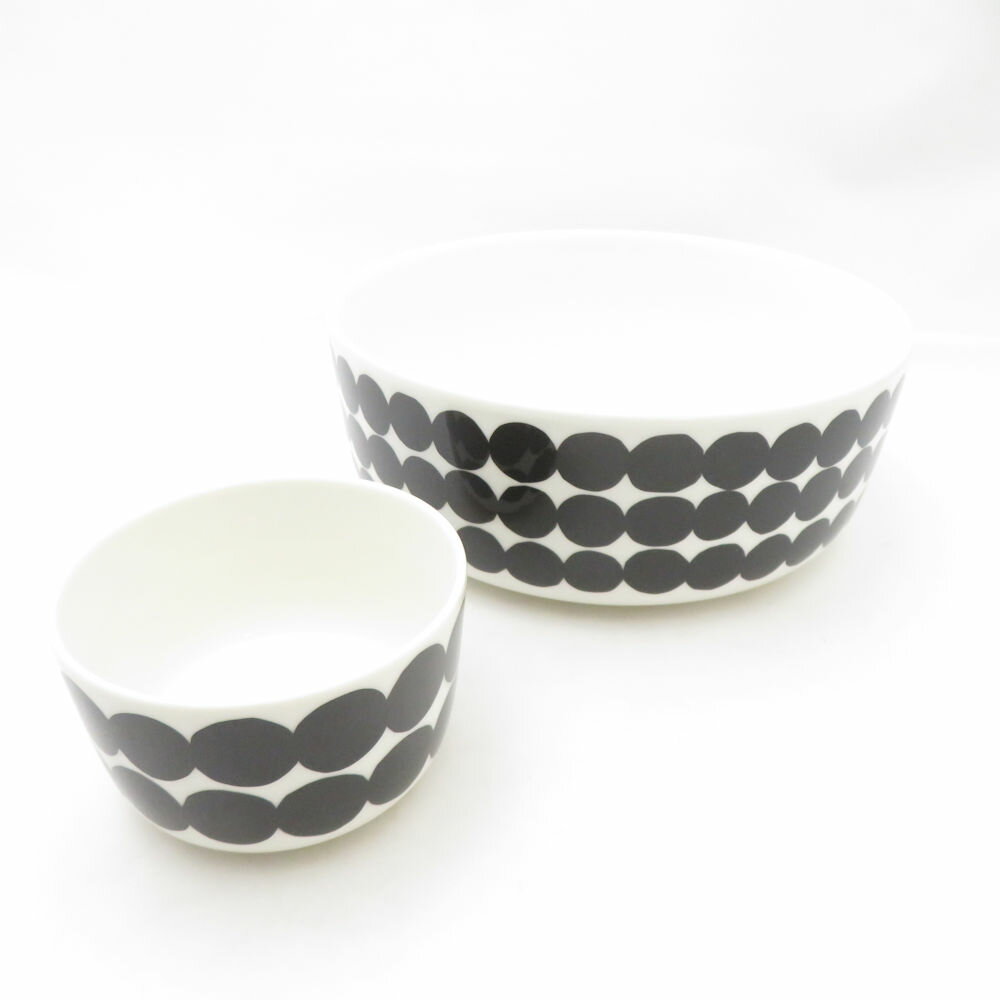 marimekko マリメッコ SIIRTOLAPUUTARHA シイルトラプータルハ ボウル 2点 セット 250ml/1500ml 9cm/20cmプレート SC10154C1 【中古】