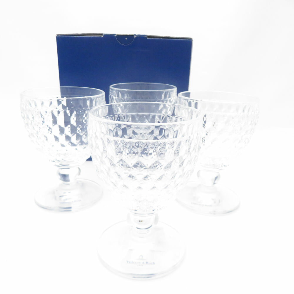 未使用 Villeroy&Boch ビレロイ＆ボッホ ボストン ワイングラス 4客 セット クリア H12 SU13524C2 【中古】