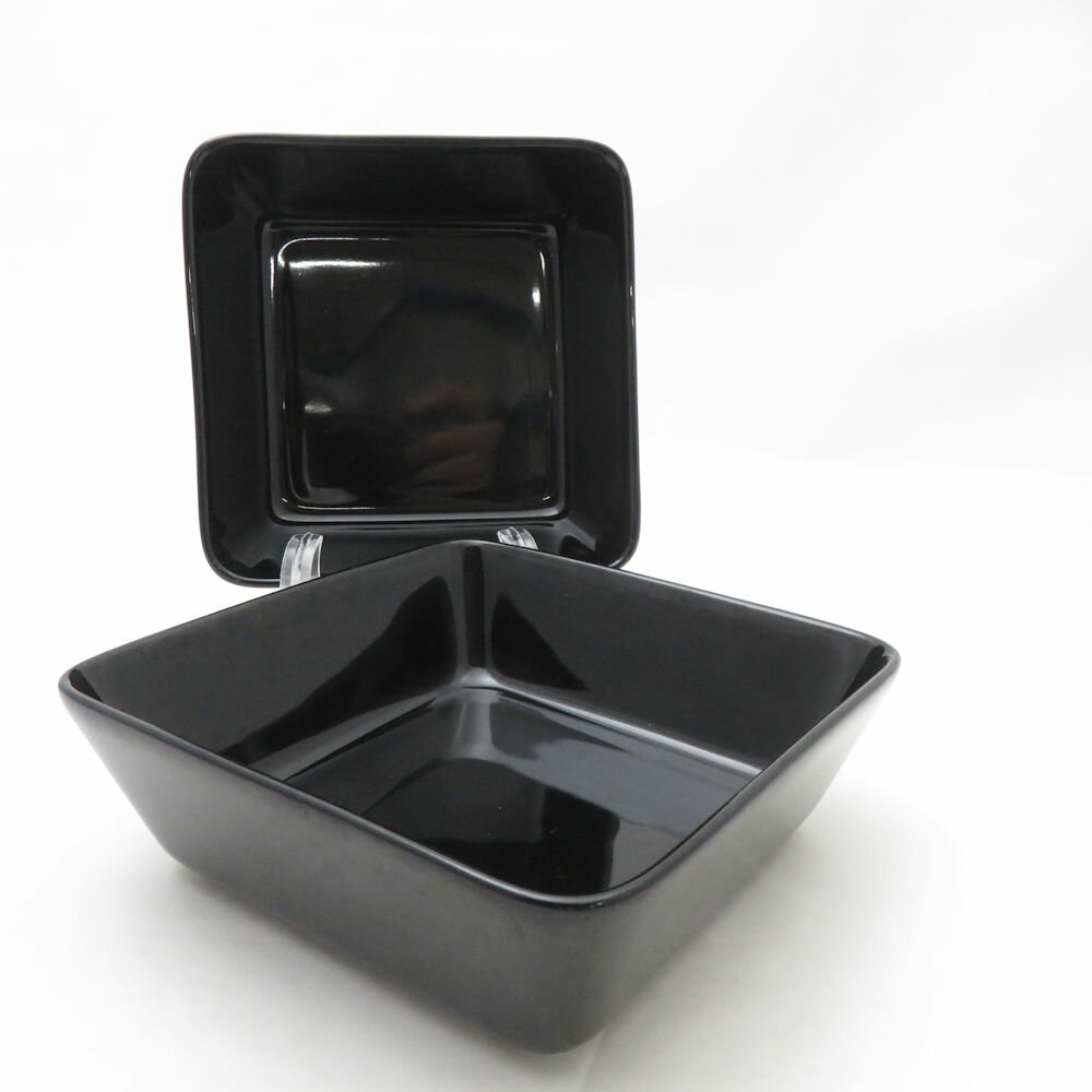 iittala イッタラ ティーマ スクエアボウル 2枚 ペア 四角 北欧 フィンランド SY13691T1 【中古】