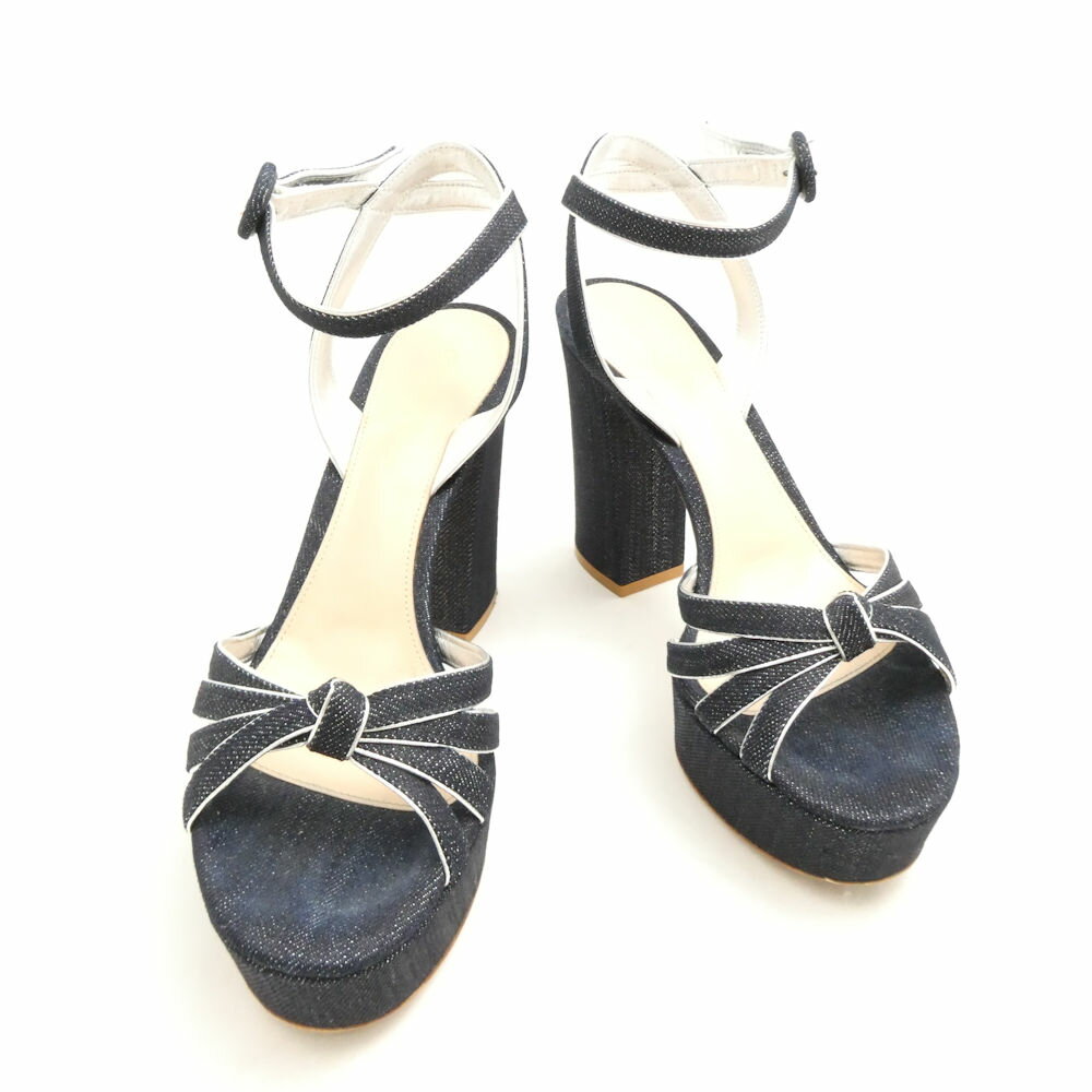 Gianvito Rossi ���������ȥ��å� 195368 ���󥯥륹�ȥ�åץ������ 38 ��25cm������ �ǥ˥� ��ǥ����� AY7944 ����š�