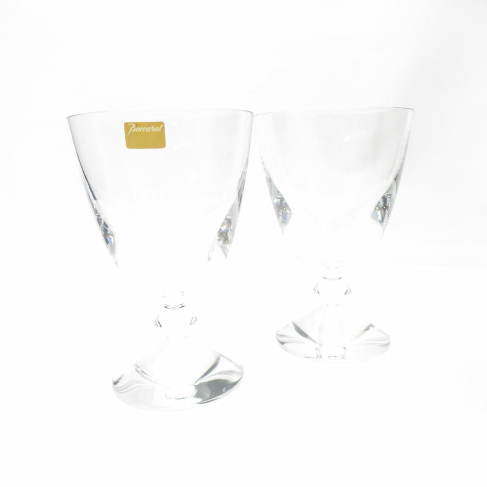 美品 Baccarat バカラ ベガ ワイングラス 2客 ペア H14cm ゴブレット SC10245V2 【中古】