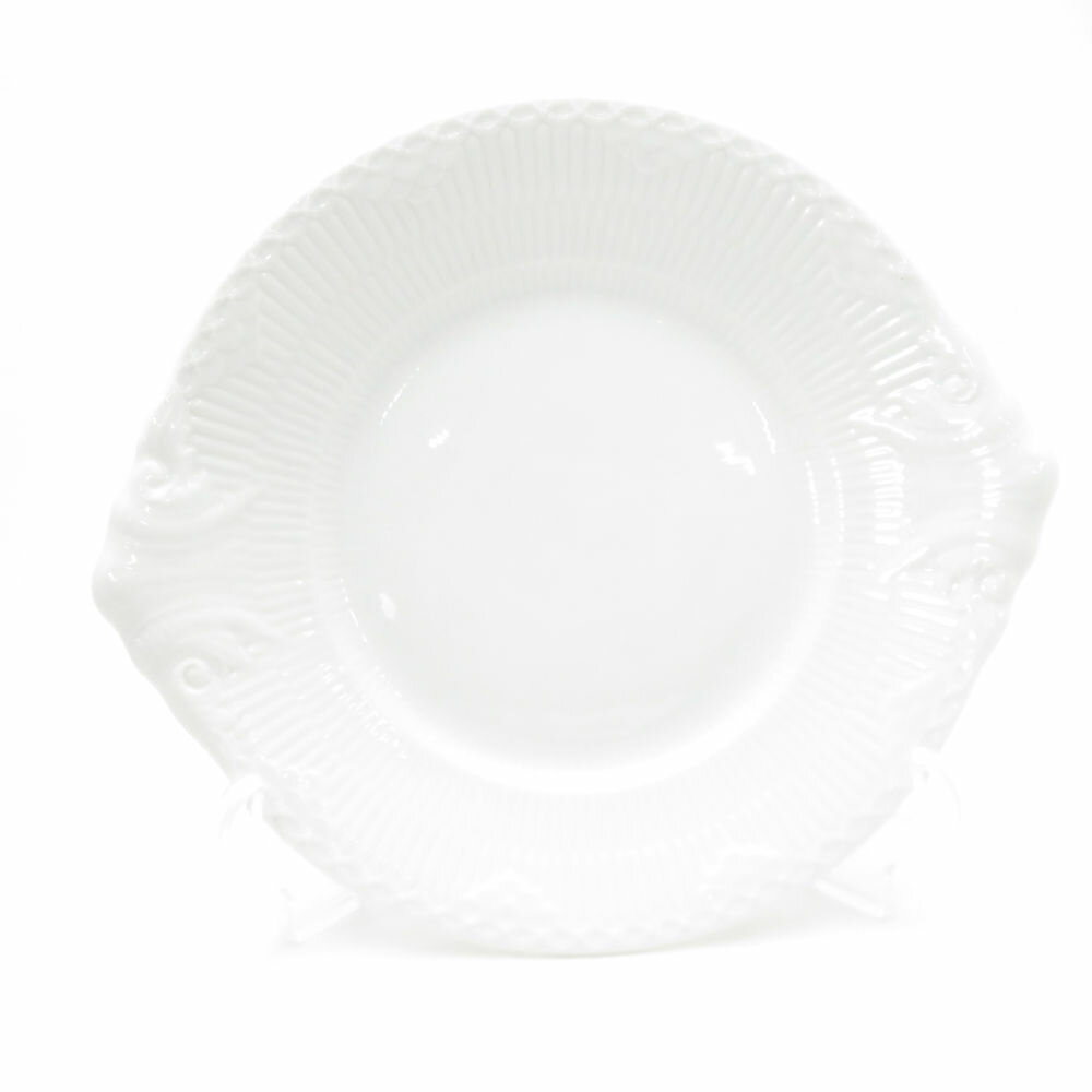 美品 ROYAL COPENHAGEN ロイヤルコペンハーゲン ホワイトフルーテッドハーフレース BBプレート 30cm バター&ブレッド 大皿 SC10248V2 【中古】