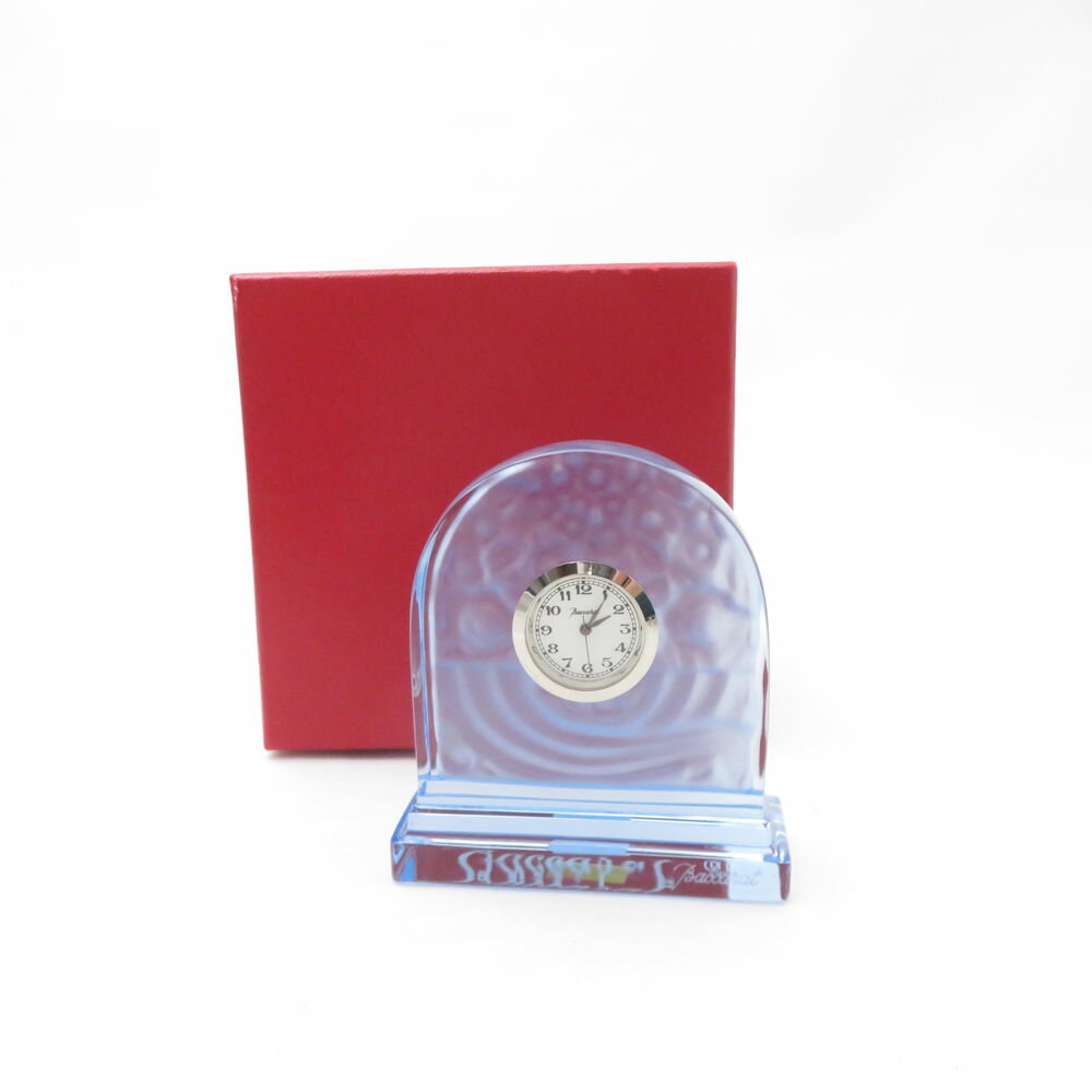 美品 Baccarat バカラ 置時計 クォーツ クロック SC9790H1 【中古】
