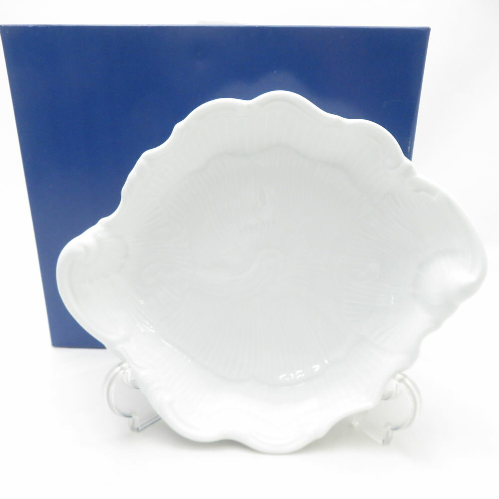 未使用 Richard Ginori リチャードジノリ ベッキオホワイト シェルディッシュ 17×20cmプレート 貝 変形皿 SC9800H1 【中古】