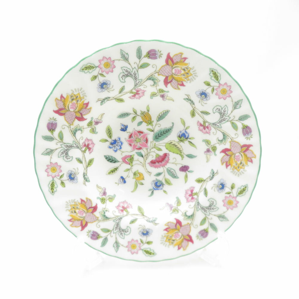 美品 MINTON ミントン ハドンホール スーププレート 21cmプレート ディープ 中皿 花柄 SC9805H1 【中古】