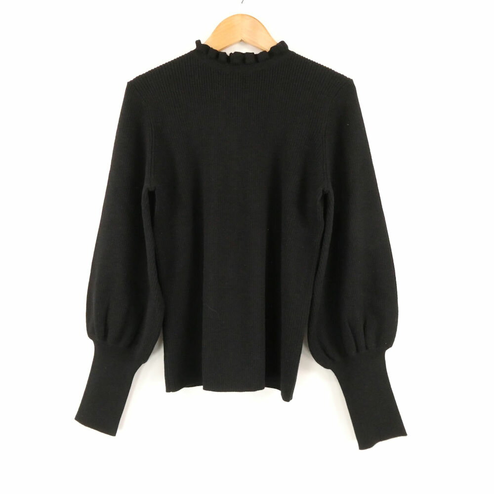 美品 Tiara ティアラ ニット FREE ウール100% フリルネック袖ボリューム トップス レディース AU4006A64 【中古】