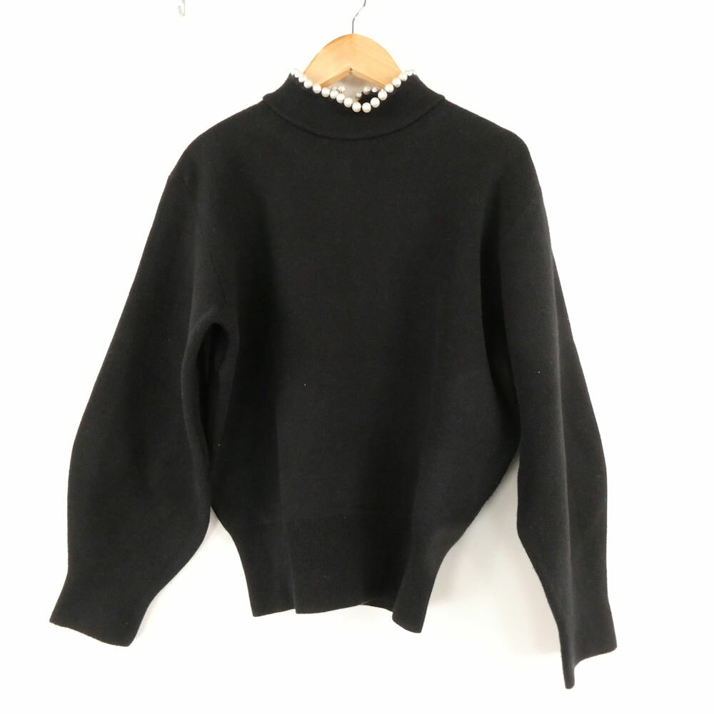 美品 TREFLE＋1 トレフルプラスワン ニット FREE コットン他 パールネック トップス レディース AU4007A64 【中古】