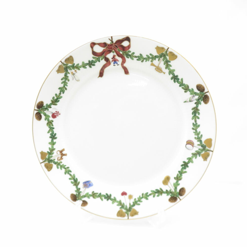 美品 ROYAL COPENHAGEN ロイヤルコペンハーゲン スターフルーテッド 大皿 27cmプレート ディナー クリスマス SC10135A2 【中古】