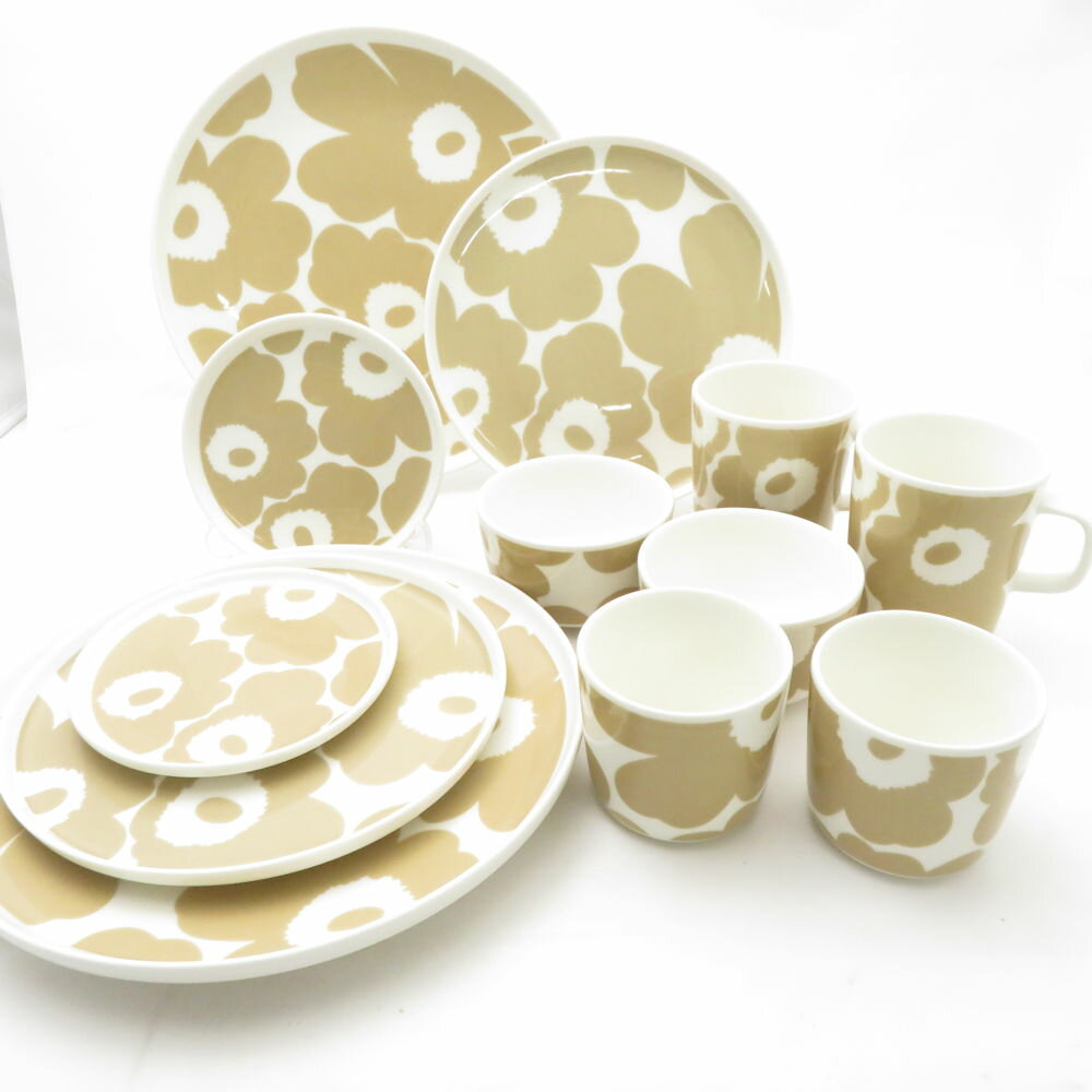 marimekko マリメッコ ウニッコ プレート ラテマグ マグカップ ボウル 12点 おまとめセット 25cm/20cm/13.5cm皿 カップ SC10263B3 【中古】