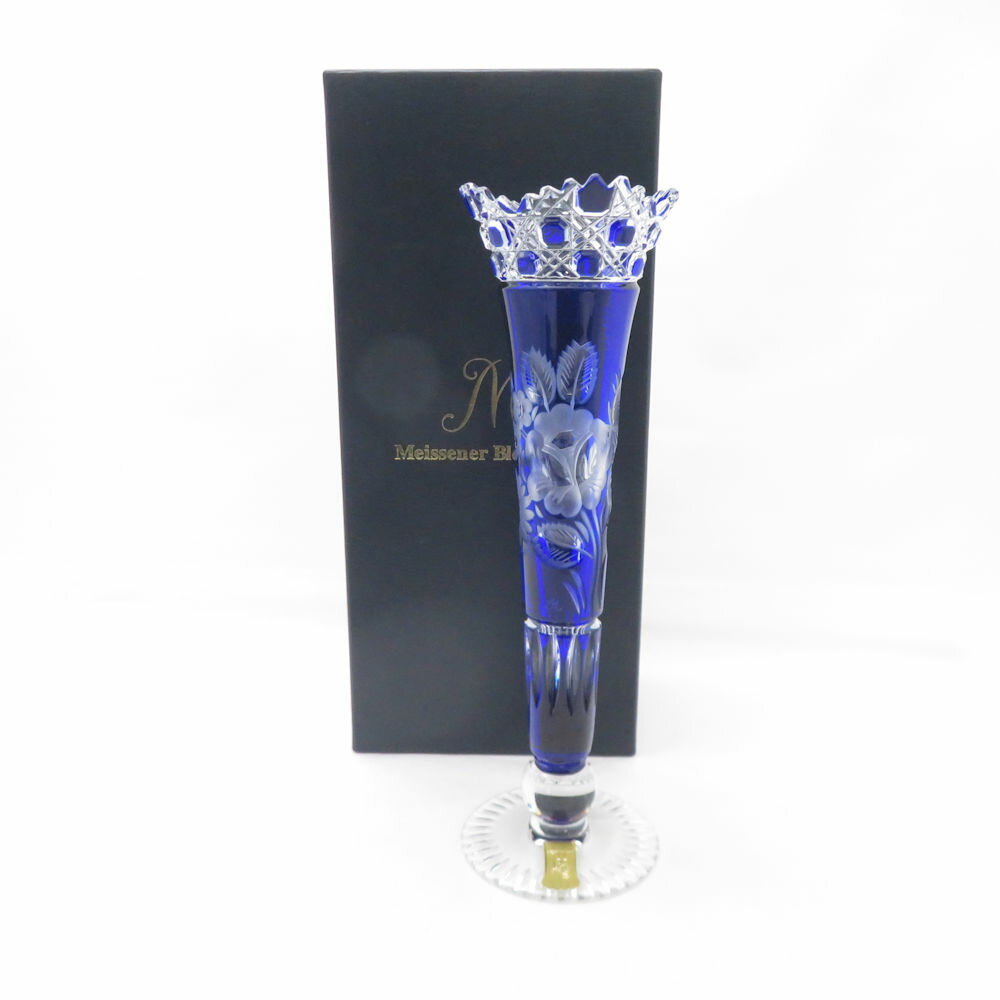 未使用 Meissen Crystal マイセンクリスタル 一輪挿し 高24cm 花瓶 フラワーベース 花びん SC9953B3 【中古】