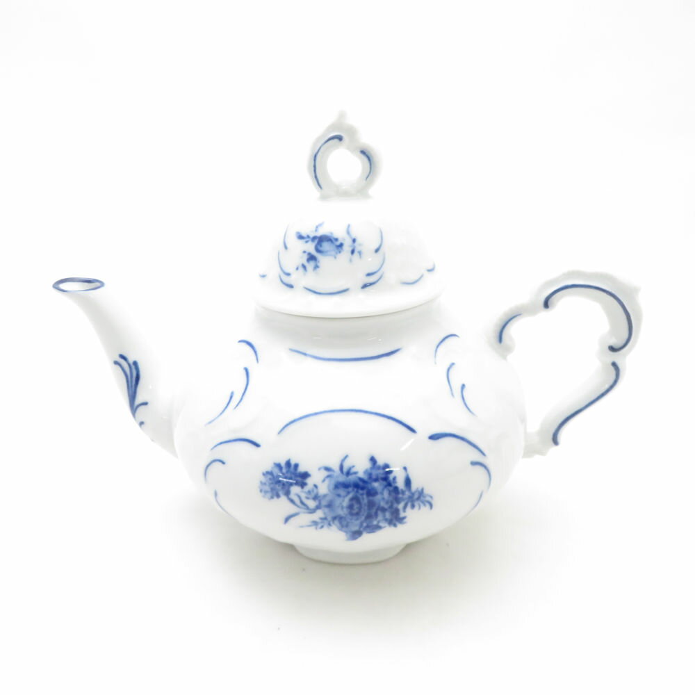 美品 Lindner リンドナー コバルトフラワー ティーポット 茶器 SN465B2 【中古】