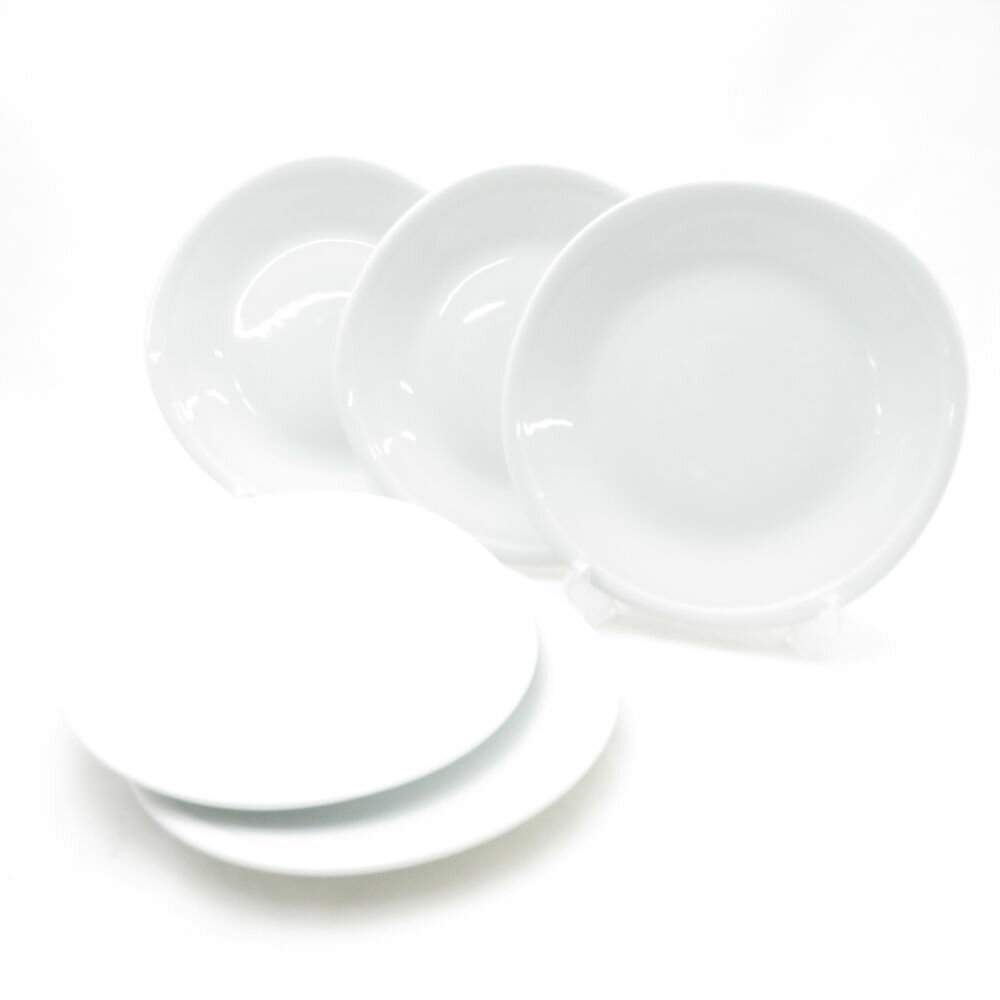 美品 PILLIVUYT ピリヴィッツ 中皿 5枚 ポーセリン 22cmプレートセット 業務用食器 フランス SU13539B3 【中古】