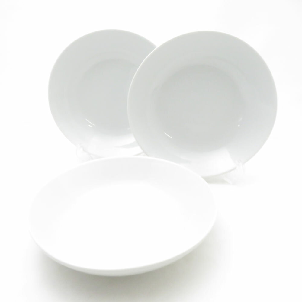 PILLIVUYT ピリヴィッツ 深皿 3枚 ポーセリン 20cmプレートセット 業務用食器 フランス SU13540B3 【中古】