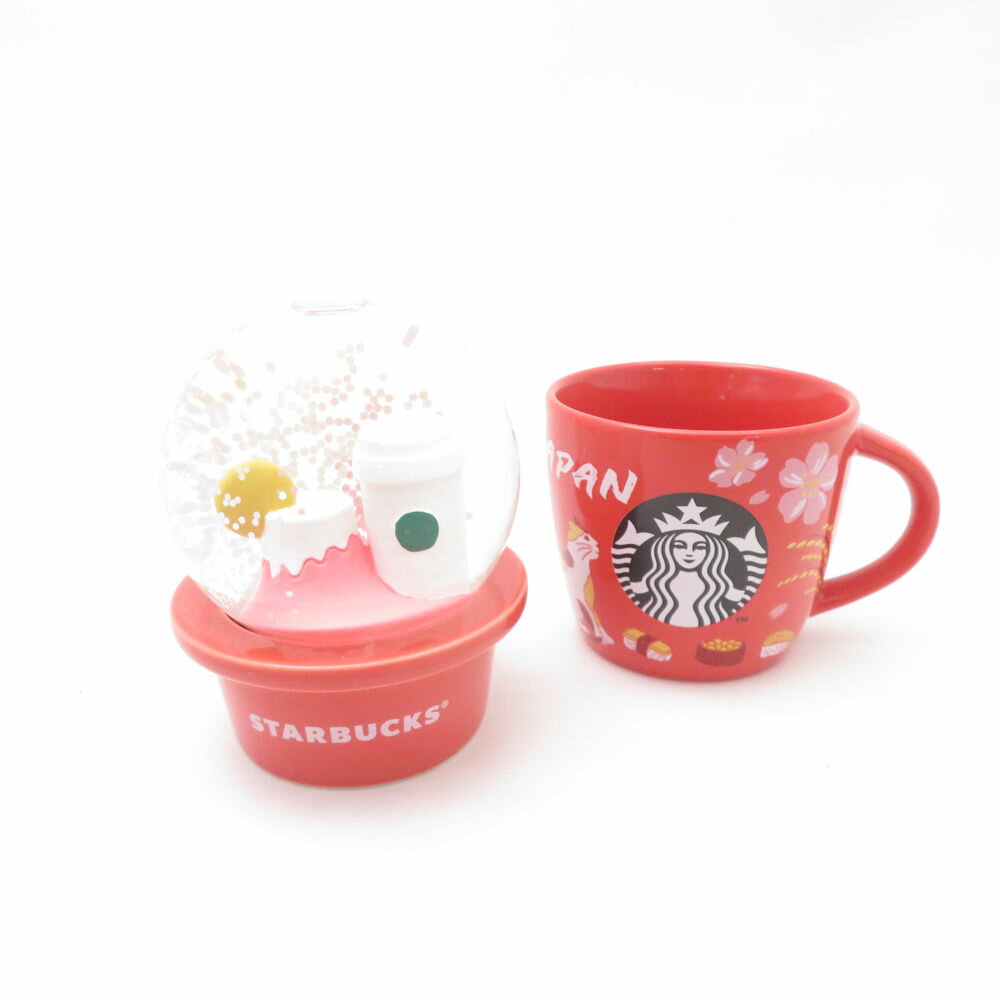 未使用 STARBUCKS スターバックス コレクタブル JAPAN スノーグローブ＆マグ 陶器 89ml スタバ 限定 日..