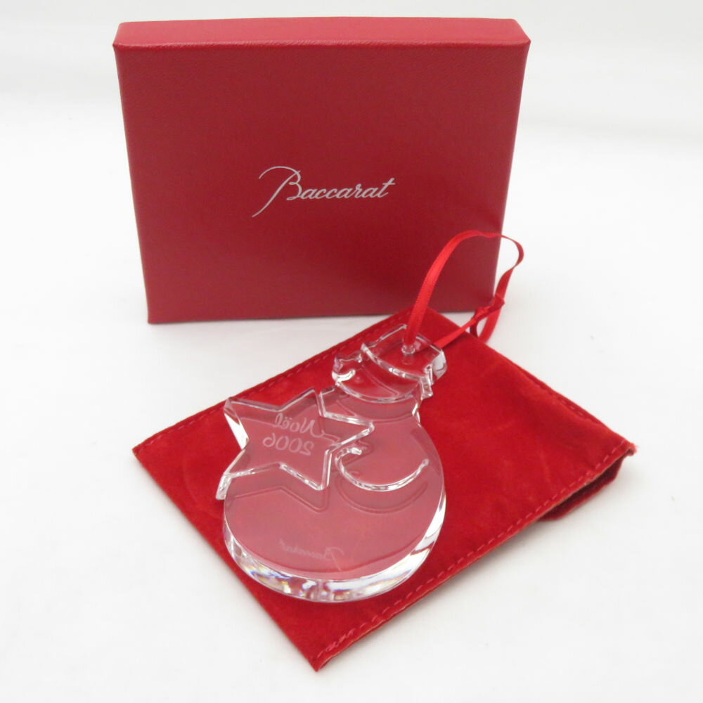 美品 Baccarat バカラ オーナメント 2006年 ノエル クリスマス ホリデー SM4933 ...